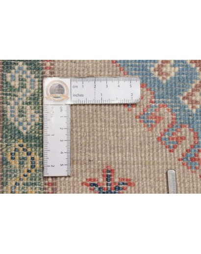 Tappeto Kazak Afghanistan bianco azzurro 86x307