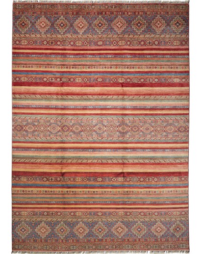 Tappeto Samarkand Pakistan bianco marrone 249x351