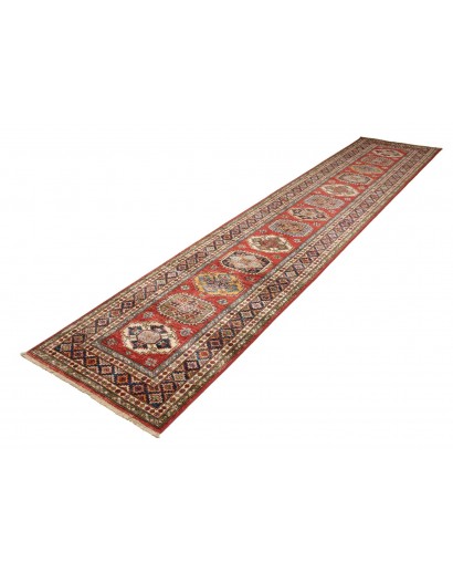 Tappeto Kazak Fine Pakistan marrone grigio 82x401