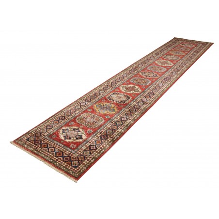 Tappeto Kazak Fine Pakistan marrone grigio 82x401