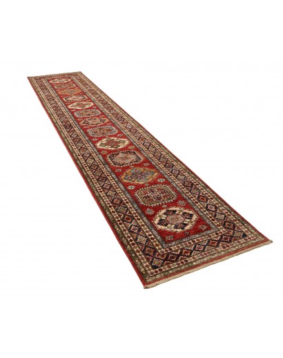 Tappeto Kazak Fine Pakistan marrone grigio 82x401