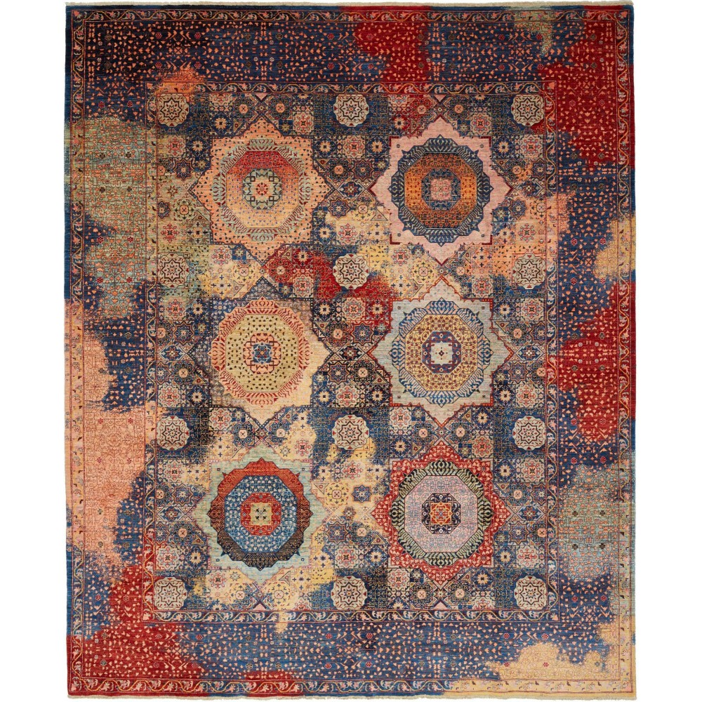 Tappeto Mamlouk Pakistan azzurro grigio 248x299 Tappeto Mamlouk Pakistan azzurro grigio 248x299