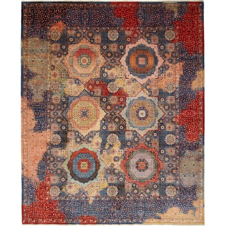 Tappeto Mamlouk Pakistan azzurro grigio 248x299