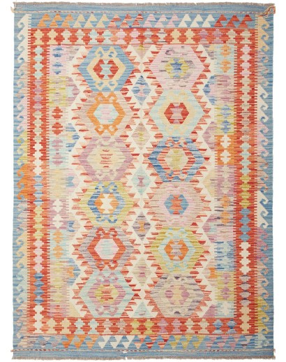 Tappeto Kilim Afghanistan beige marrone 147x200