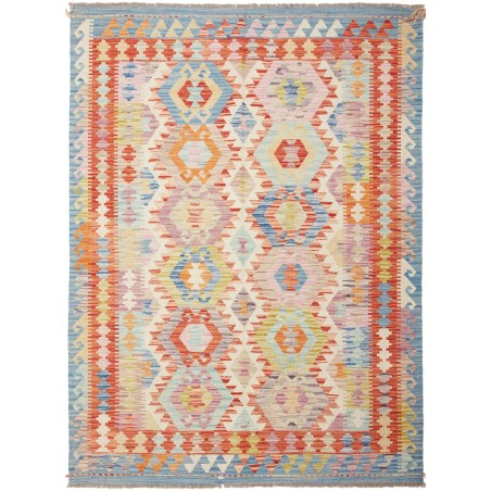 Tappeto Kilim Afghanistan beige marrone 147x200