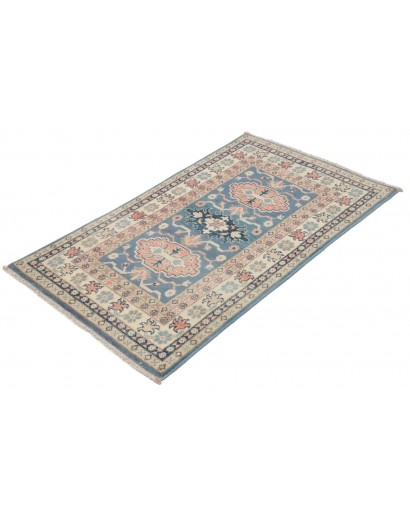 Tappeto Kazak Afghanistan beige azzurro 77x130