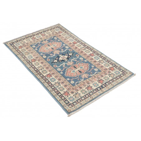 Tappeto Kazak Afghanistan beige azzurro 77x130