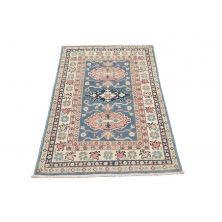 Tappeto Kazak Afghanistan beige azzurro 77x130
