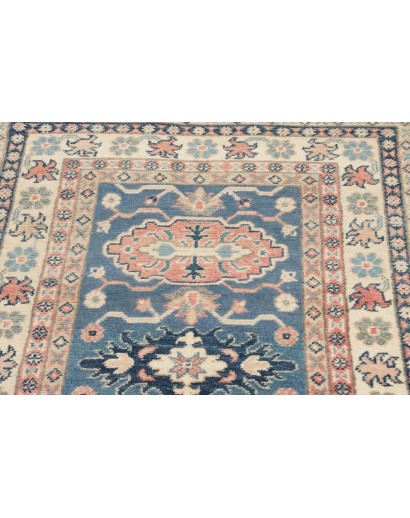 Tappeto Kazak Afghanistan beige azzurro 77x130