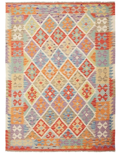 Tappeto Kilim Afghanistan marrone beige 148x205
