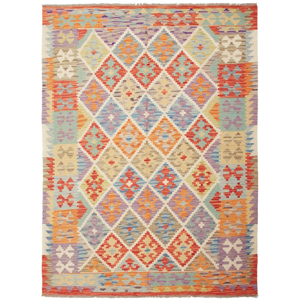 Tappeto Kilim Afghanistan marrone beige 148x205