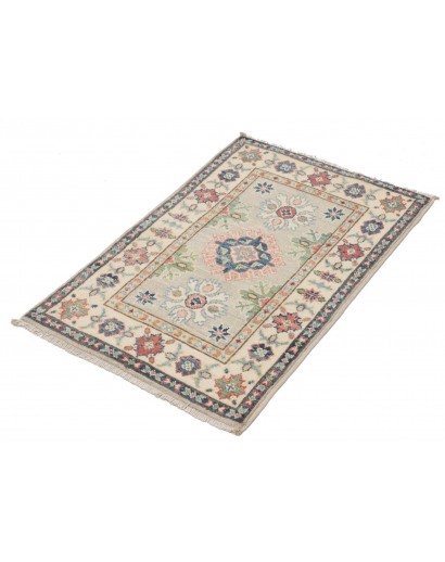 Tappeto Kazak Afghanistan beige azzurro 61x90