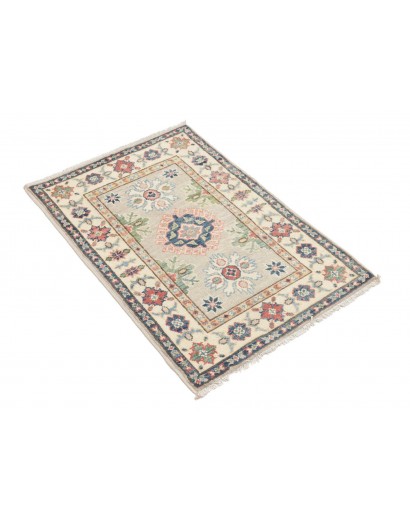 Tappeto Kazak Afghanistan beige azzurro 61x90
