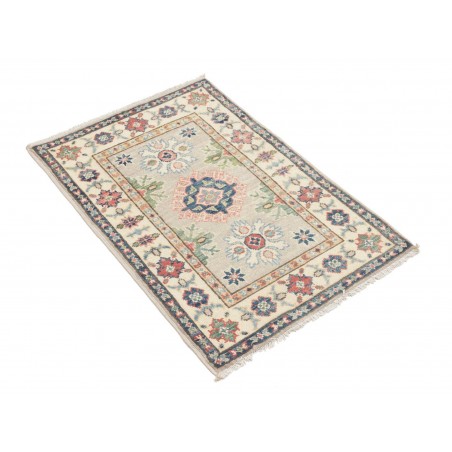 Tappeto Kazak Afghanistan beige azzurro 61x90