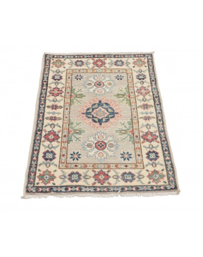 Tappeto Kazak Afghanistan beige azzurro 61x90