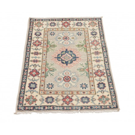Tappeto Kazak Afghanistan beige azzurro 61x90