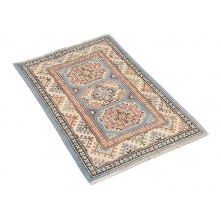 Tappeto Kazak Afghanistan azzurro 61x89