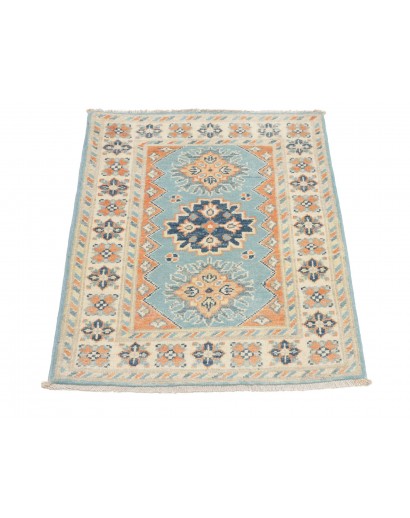Tappeto Kazak Afghanistan beige azzurro 64x86
