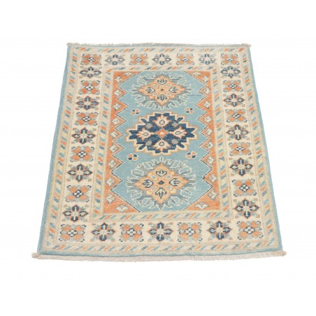 Tappeto Kazak Afghanistan beige azzurro 64x86