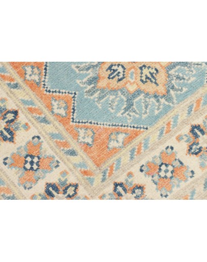 Tappeto Kazak Afghanistan beige azzurro 64x86