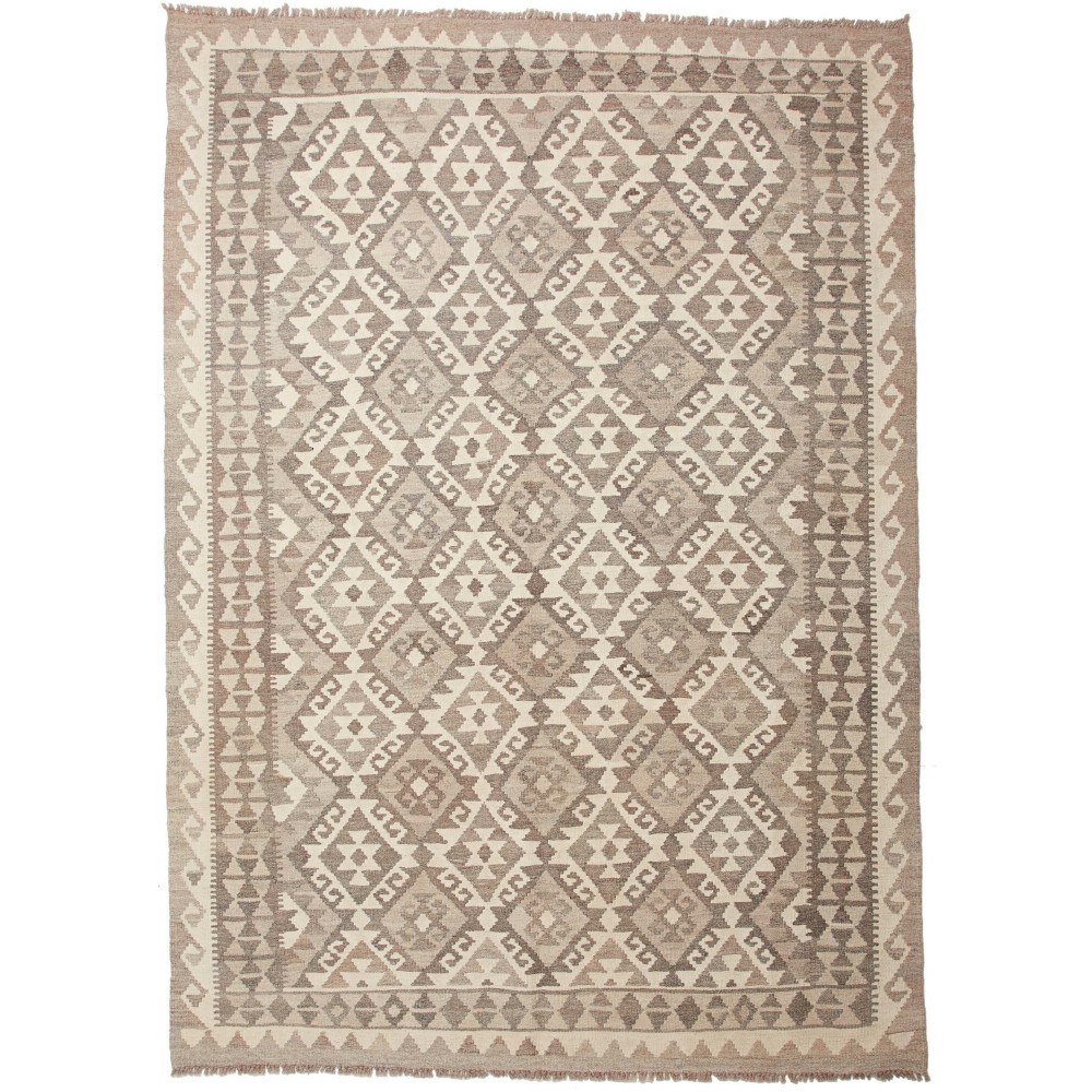 Tappeto Kilim Afghanistan azzurro bianco 149x210