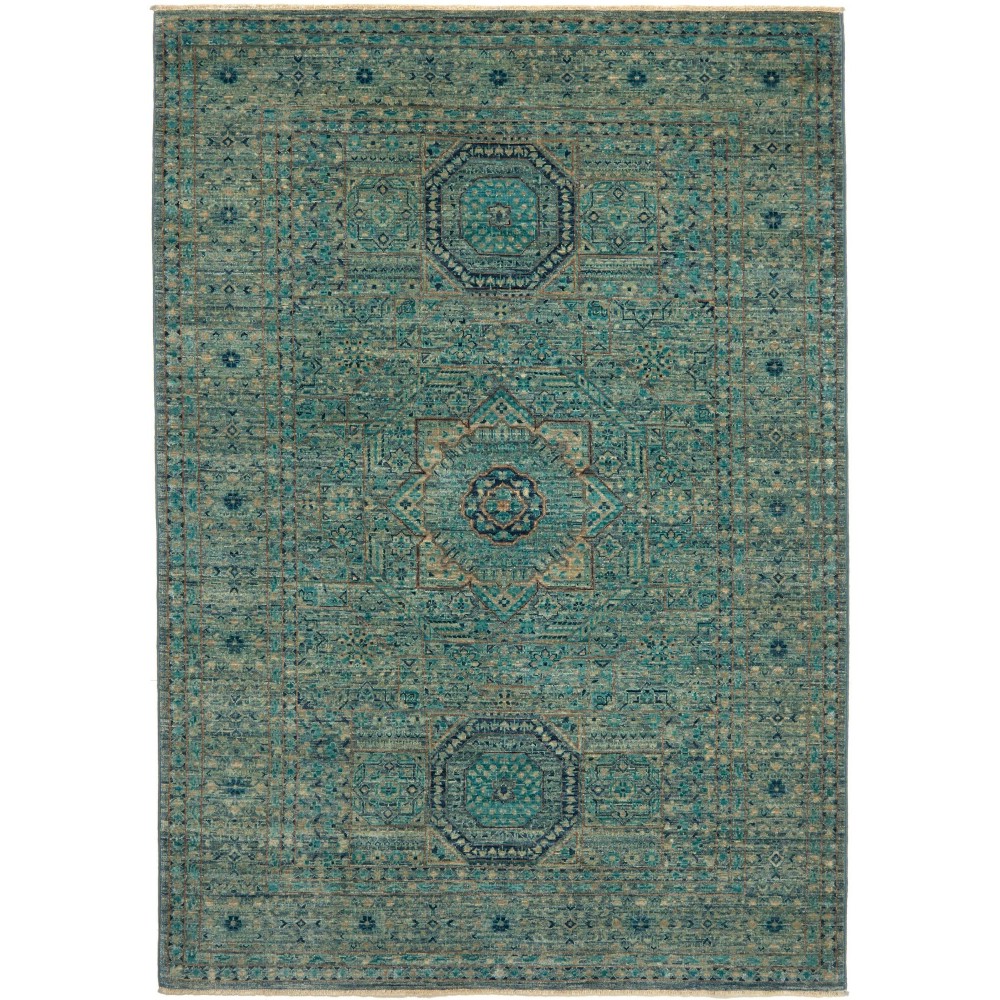 Tappeto Mamlouk Pakistan azzurro 125x179 Tappeto Mamlouk Pakistan azzurro 125x179