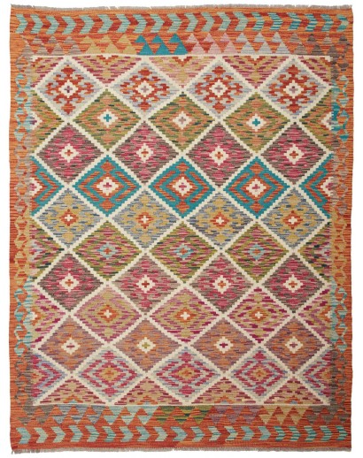 Tappeto Kilim Afghanistan marrone 149x194