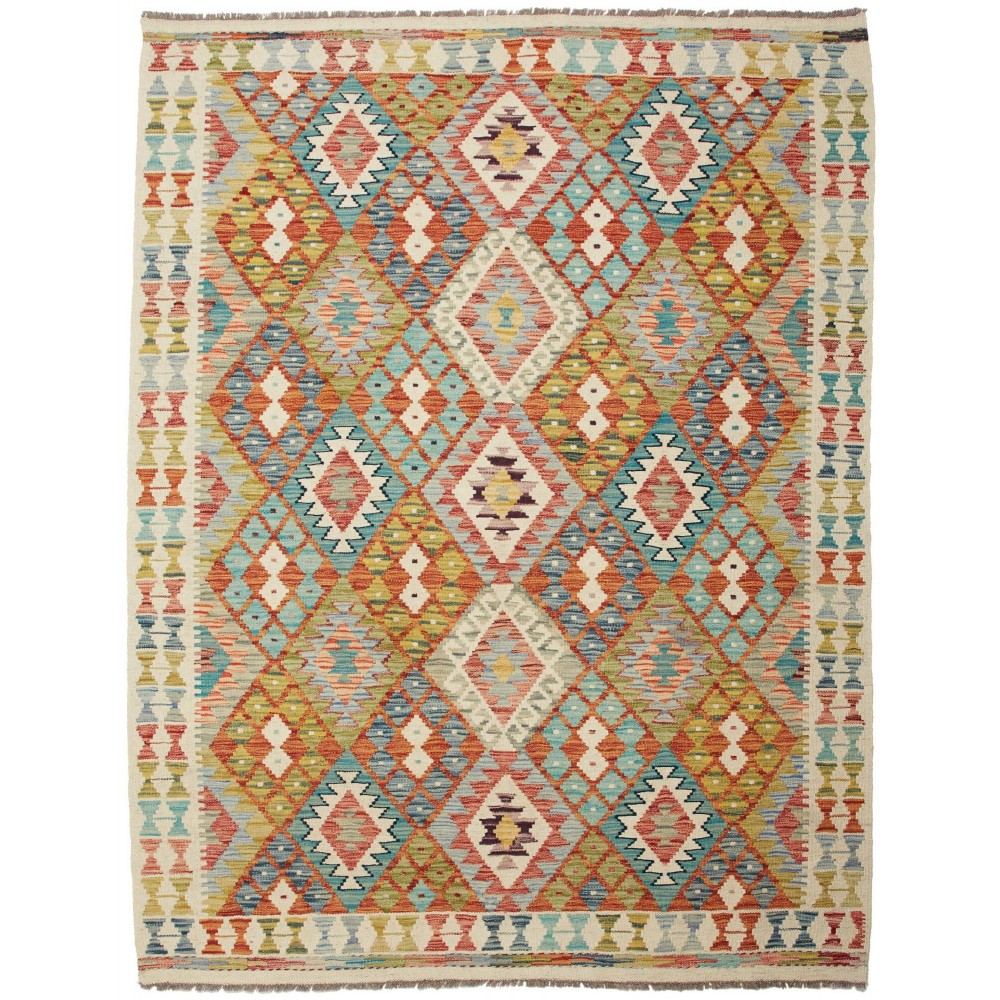 Tappeto Kilim Afghanistan marrone 154x201