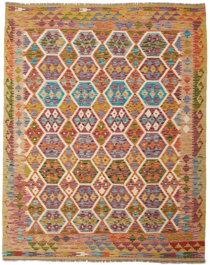 Tappeto Kilim Afghanistan marrone grigio 158x197