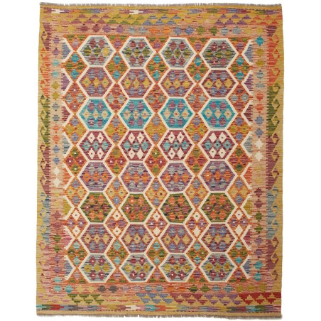 Tappeto Kilim Afghanistan marrone grigio 158x197
