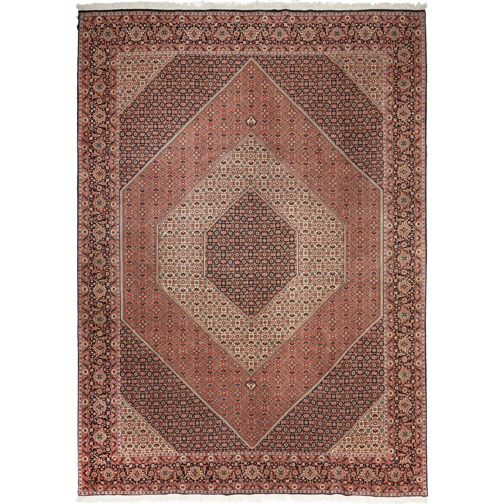 Tappeto Bidjar con seta Persia azzurro 256x355