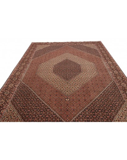 Tappeto Bidjar con seta Persia azzurro 256x355