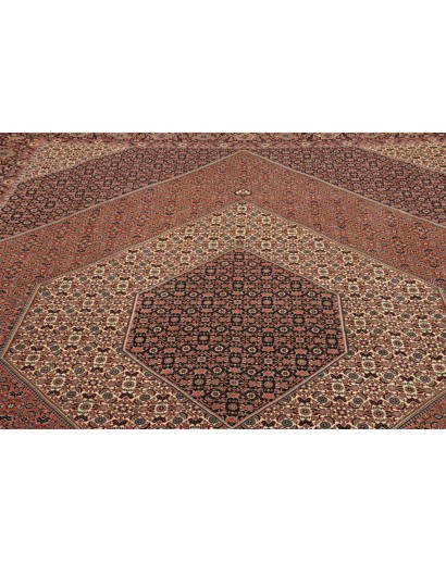 Tappeto Bidjar con seta Persia azzurro 256x355