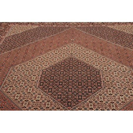 Tappeto Bidjar con seta Persia azzurro 256x355