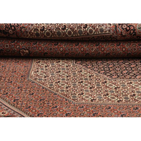 Tappeto Bidjar con seta Persia azzurro 256x355