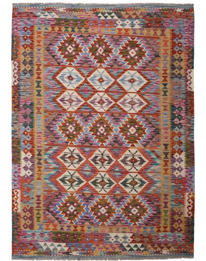 Tappeto Kilim Afghanistan azzurro 157x207