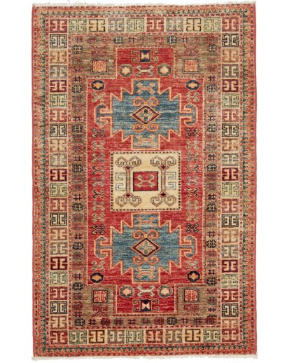 Tappeto Kazak Fine Pakistan rosso marrone 82x129