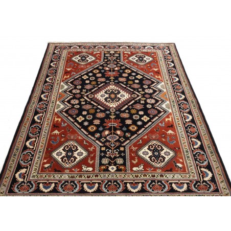 Tappeto Kaschkuli Persia marrone blu 140x215