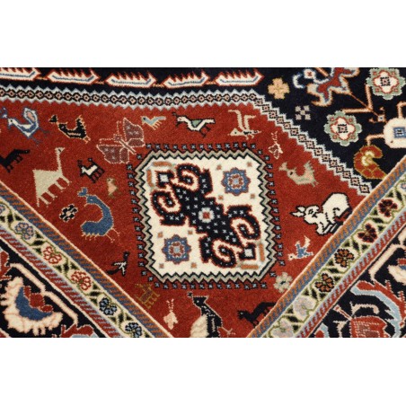 Tappeto Kaschkuli Persia marrone blu 140x215