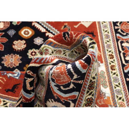 Tappeto Kaschkuli Persia marrone blu 140x215