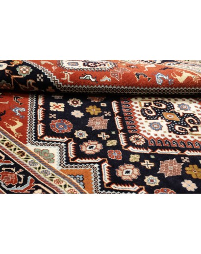 Tappeto Kaschkuli Persia marrone blu 140x215