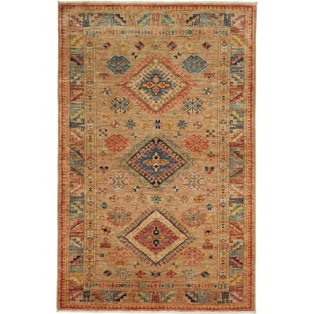 Tappeto Kazak Fine Pakistan arancione 99x155 Tappeto Kazak Fine Pakistan arancione 99x155