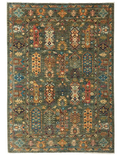 Tappeto Tribal Pakistan azzurro verde 124x171