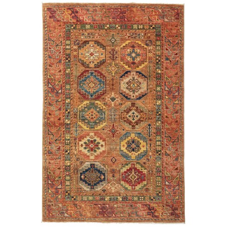 Tappeto Tribal Pakistan rosso grigio 122x190