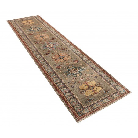 Tappeto Kazak Fine Pakistan marrone azzurro 79x295