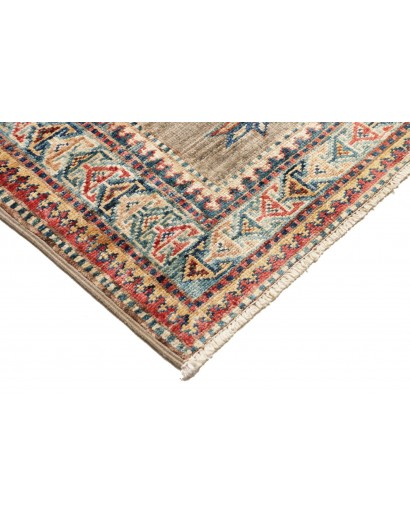 Tappeto Kazak Fine Pakistan marrone azzurro 79x295
