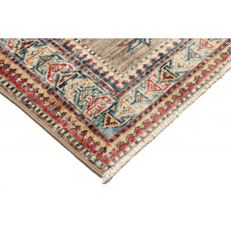 Tappeto Kazak Fine Pakistan marrone azzurro 79x295