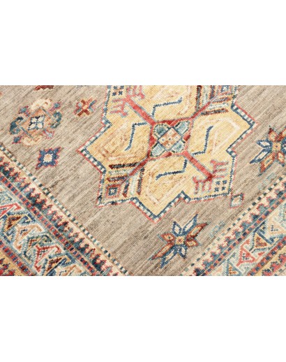 Tappeto Kazak Fine Pakistan marrone azzurro 79x295