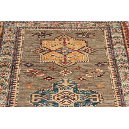 Tappeto Kazak Fine Pakistan marrone azzurro 79x295