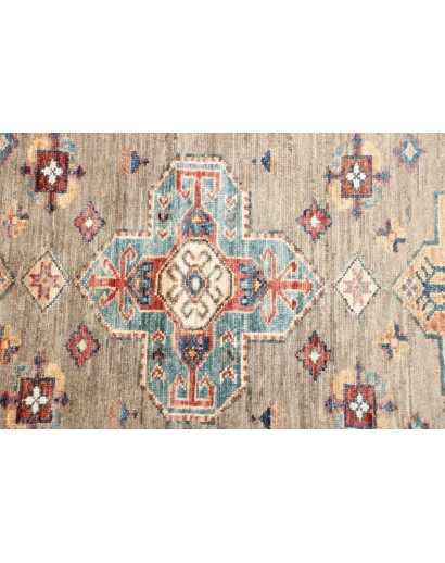 Tappeto Kazak Fine Pakistan marrone azzurro 79x295
